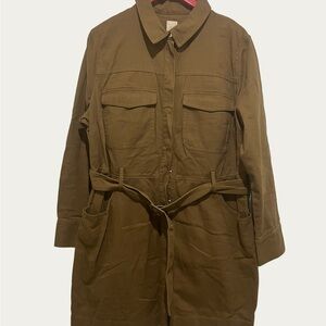 H&M Olive Utility Dress